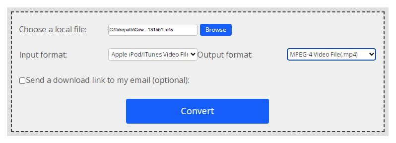 upload m4v to online website