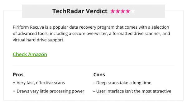 Techradarからのレビュー