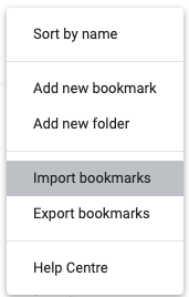 chrome import bookmark