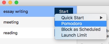 select pomodoro 