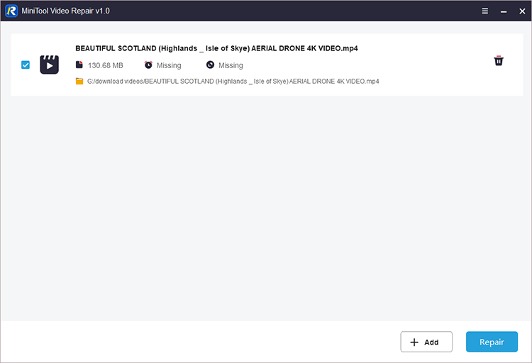 minitool video repair