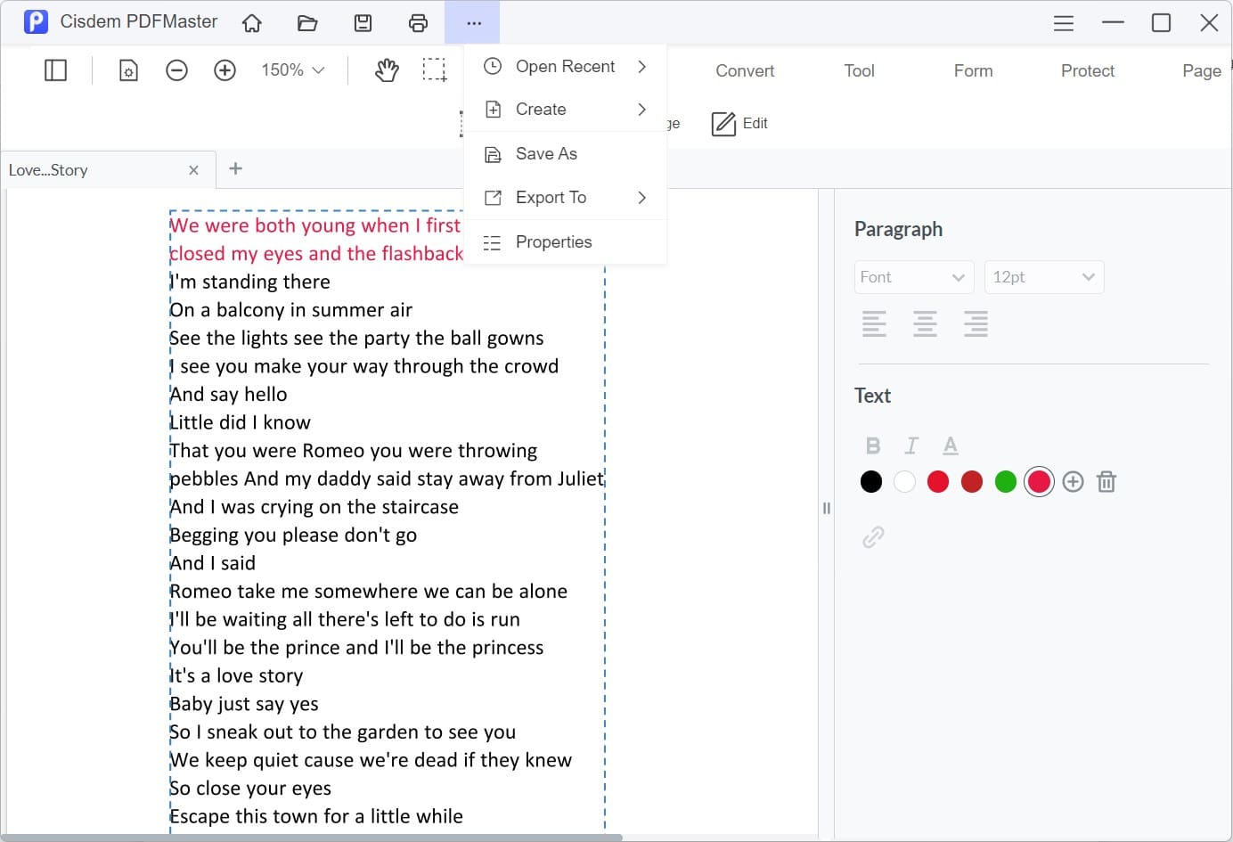 The most efficient solution to change text color in pdf