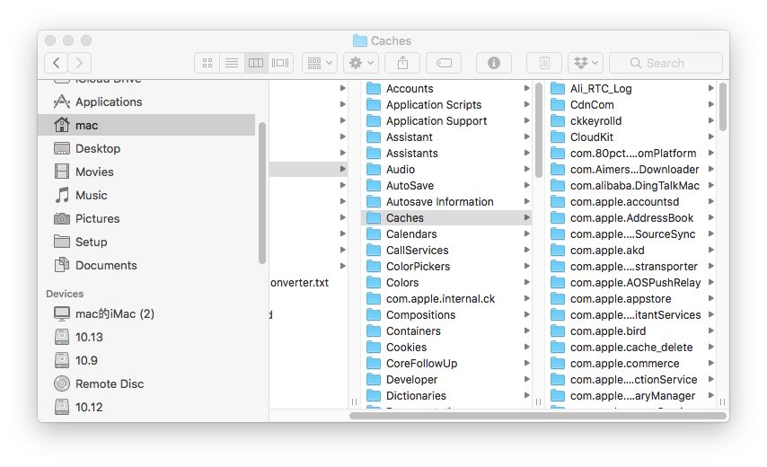 caches folder Mac