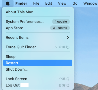 restart mac