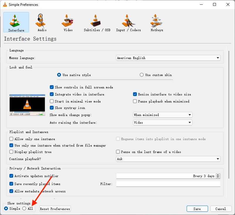 fix blurry video with vlc 02