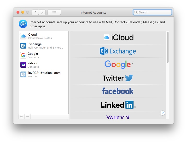 select iCloud