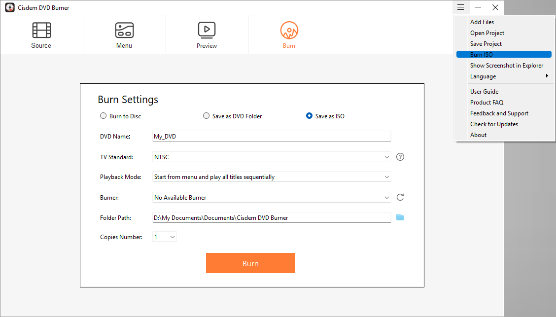 Cisdem DVD Burner for Windows User Guide