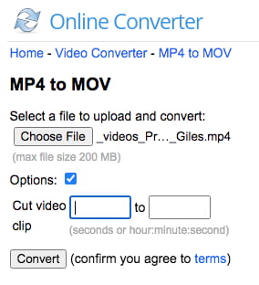 convert mp4 to mov online