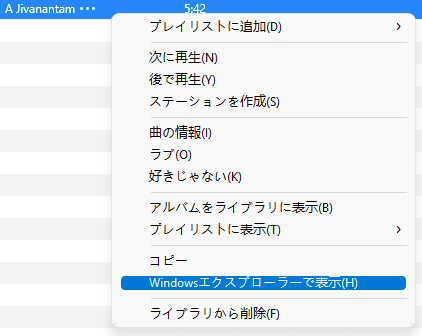 Windowsエクスプローラーで表示