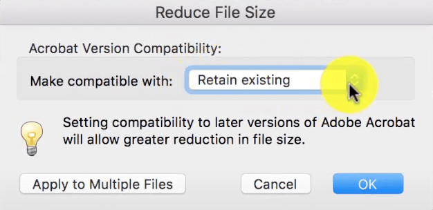 reduce file size mac adobe2