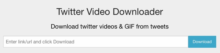 the interface of twittervideodownloader.com 