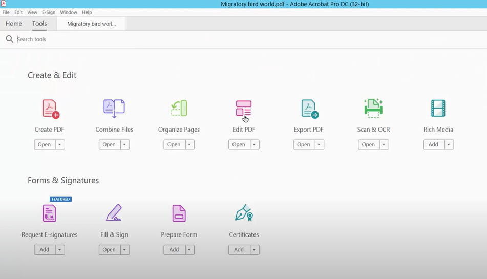 adobe acrobat remove all links