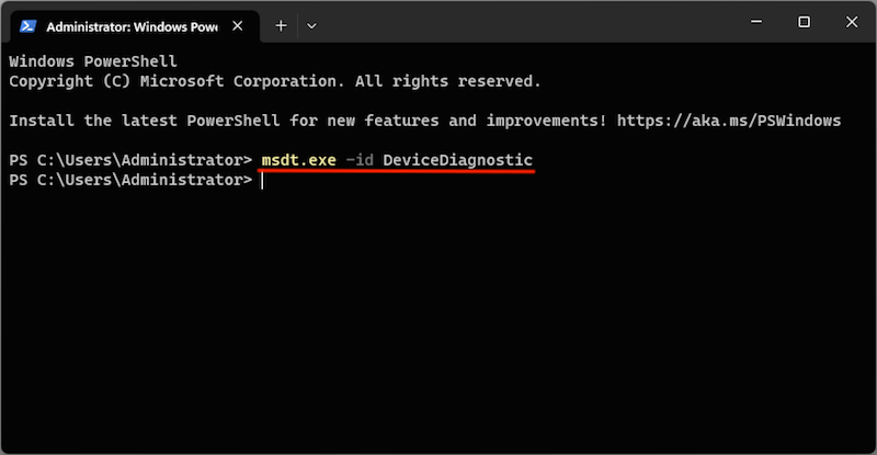 run hardware device troubleshooter 02