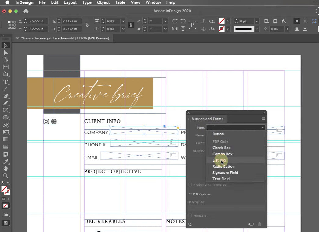 main interface pdf indesign3