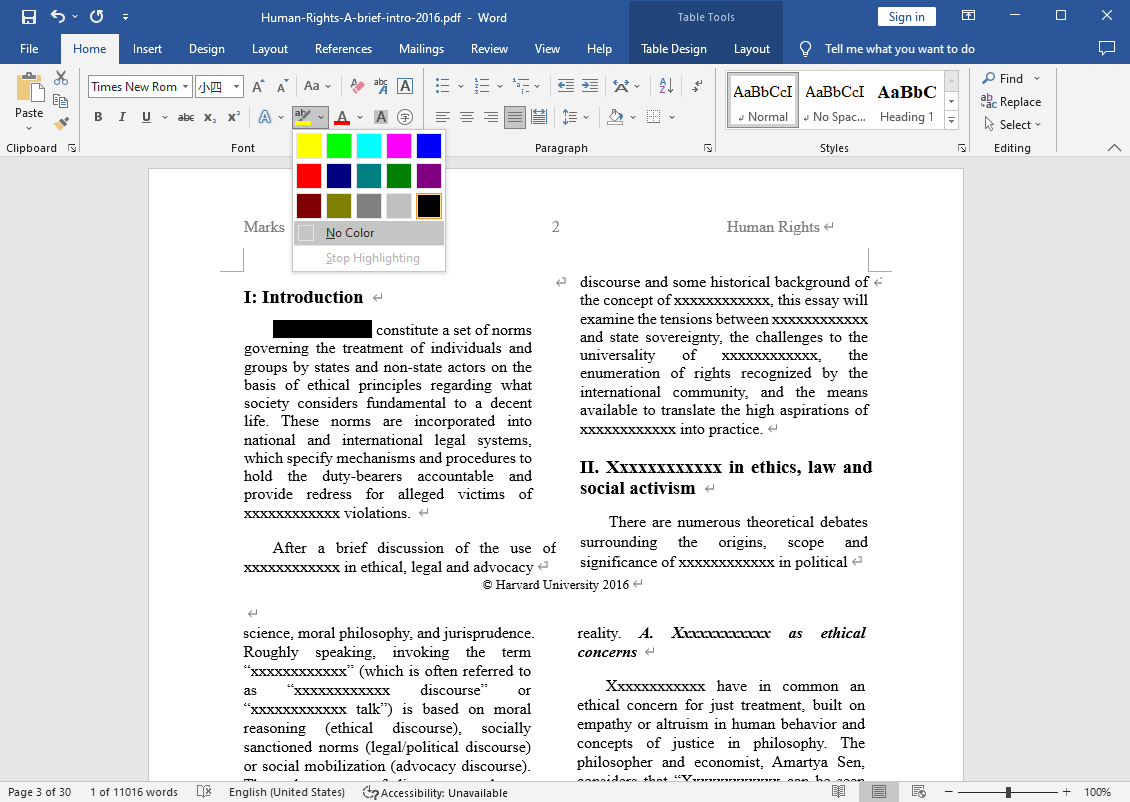 redact pdf word