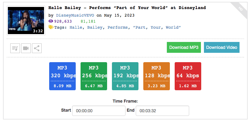 download youtube video to audio on chrome or firefox