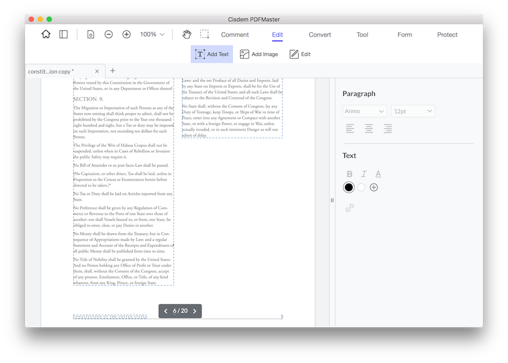 add text pdf mac cisdem1