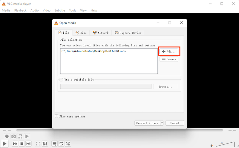 repair mov by vlc conversion 02