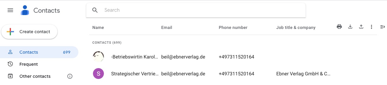 Gmail search box