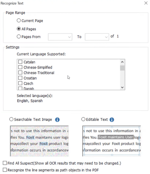 make searchable pdf foxit2