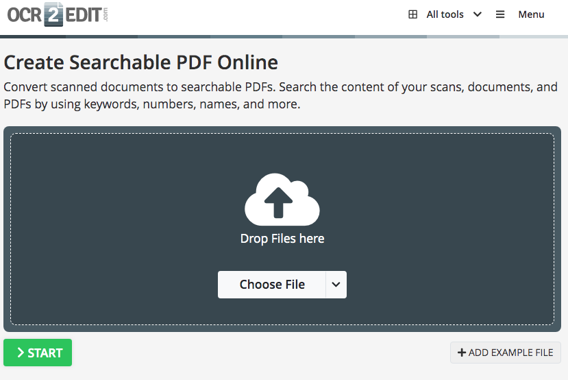 make searchable pdf ocr2edit1