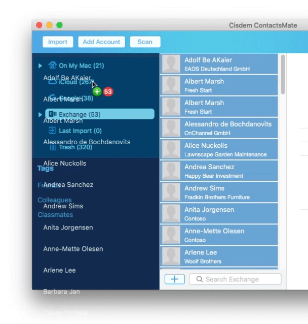 export Outlook contacts to iCloud by dragging and dropping
