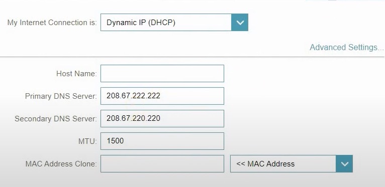 router setting