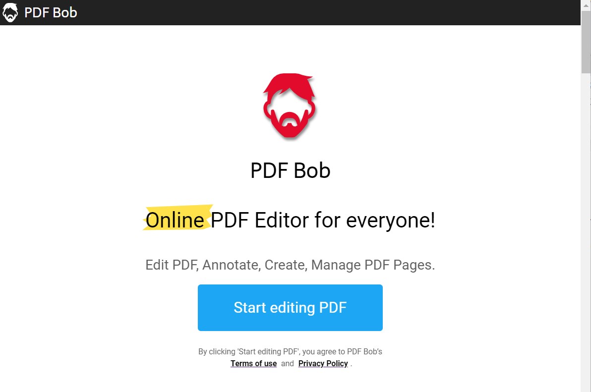 open source pdf editor bob
