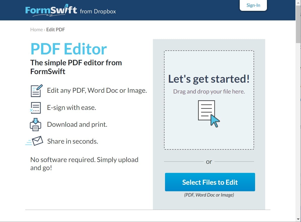open source pdf editor formswift