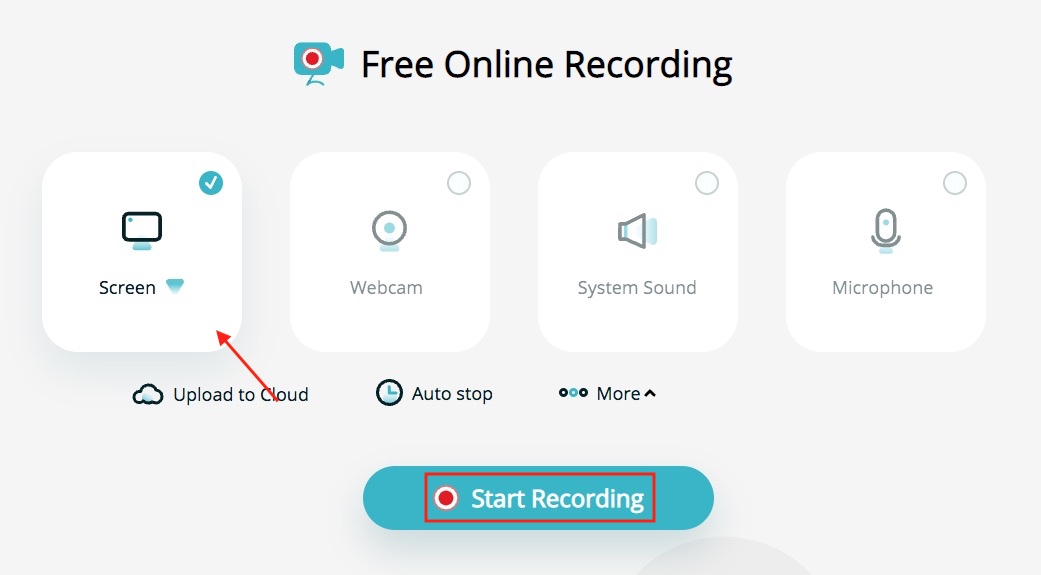 choose to record screen