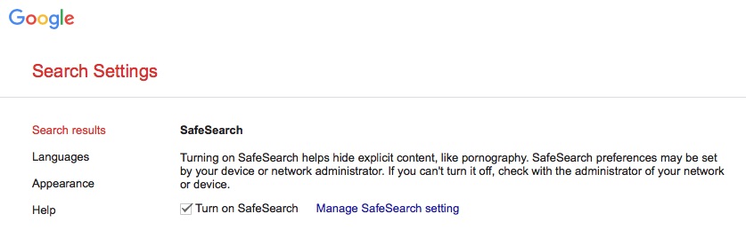 Google SafeSearch