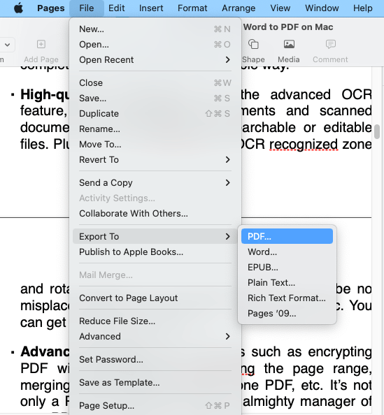 How do I convert Word to PDF without losing formatting Mac?