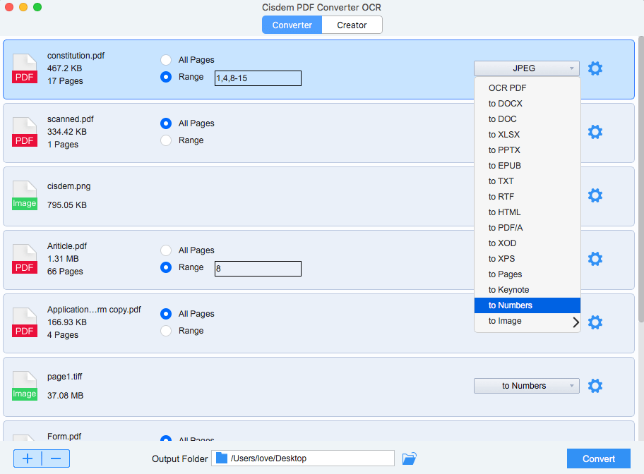 pdf to numbers cisdem