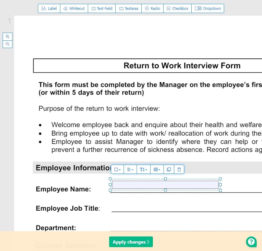 create fillable form free03