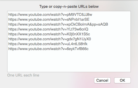 paste multi urls