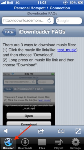 download with the jwplayer downloader on iphone