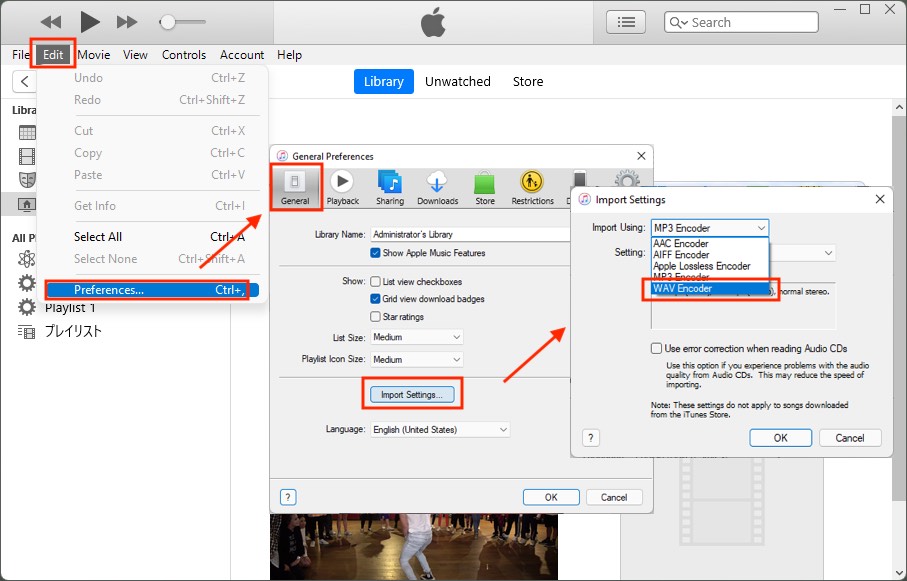 make wav as the output format