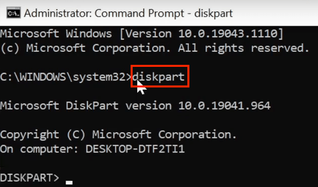 recover partition using cmd 01