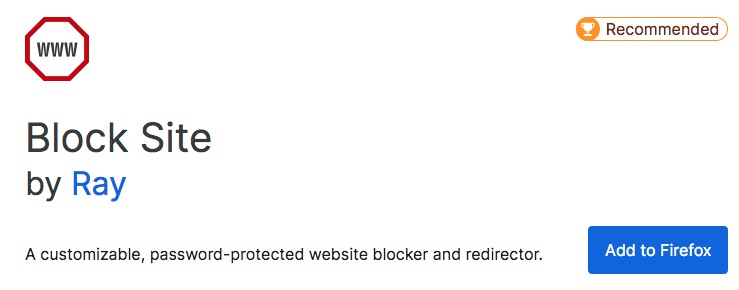 add Block Site to firefox