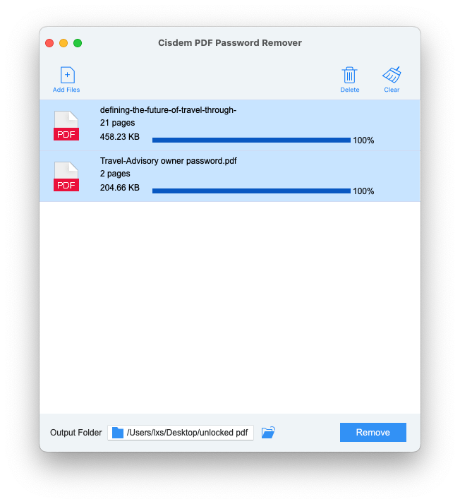 remove password from pdf on mac with cisdem 03