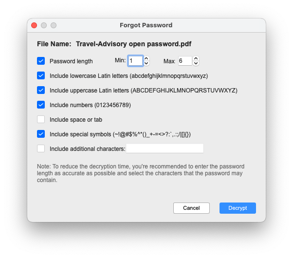 tweak the setting to remove pdf password