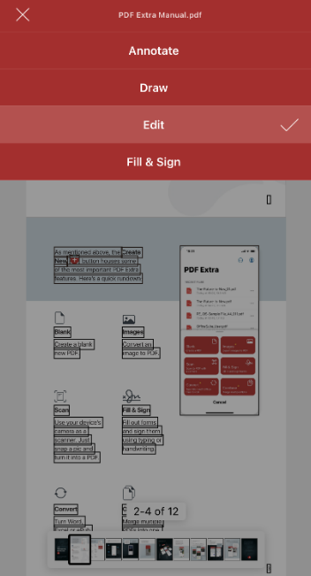 how to edit text pdf file on iphone