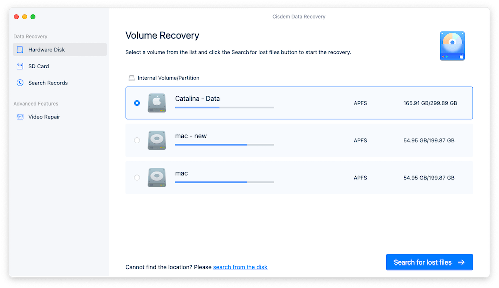 recover recording cisdem02