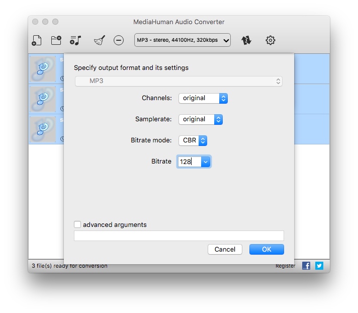 customize the output settings - mediahuman