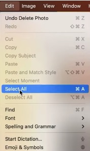 select all