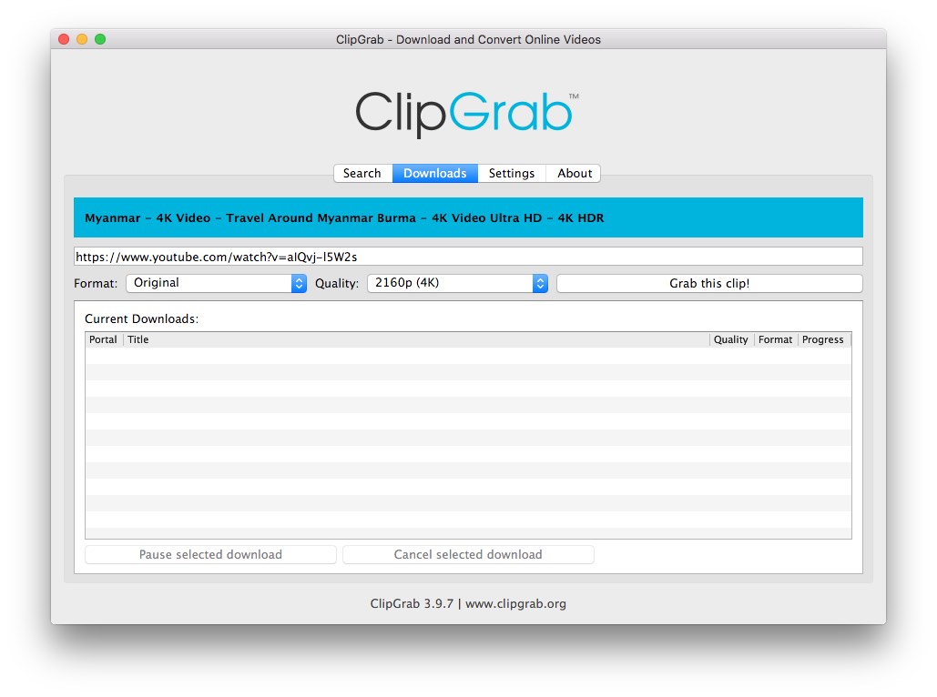 choose the output format and resolution