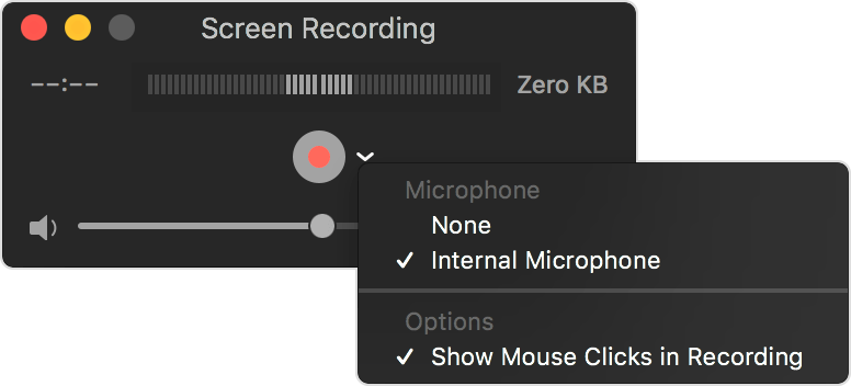 make recording setting