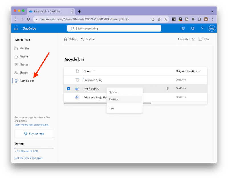 onedrive restore deleted files 01