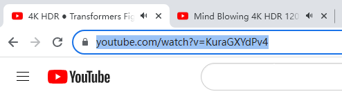 copy url from youtube