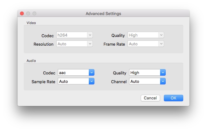 change preset settings